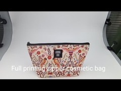 Sacs en coton personnalisés en couleur imprimés avec fermeture à glissière